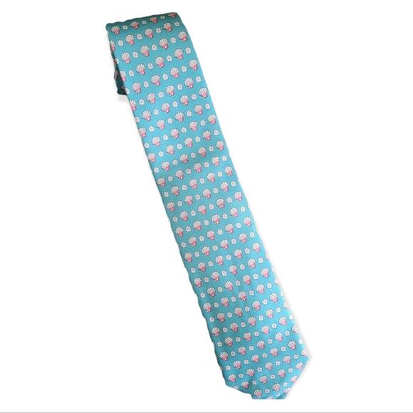 Alynn 100% silk scallops and sand dollars tie - Picture 2 of 9